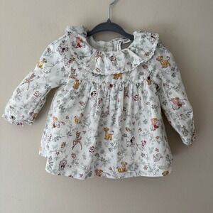 Disney x Janie and Jack Baby Girl Character Print Ruffle Top Bloomer Set 6-12M
